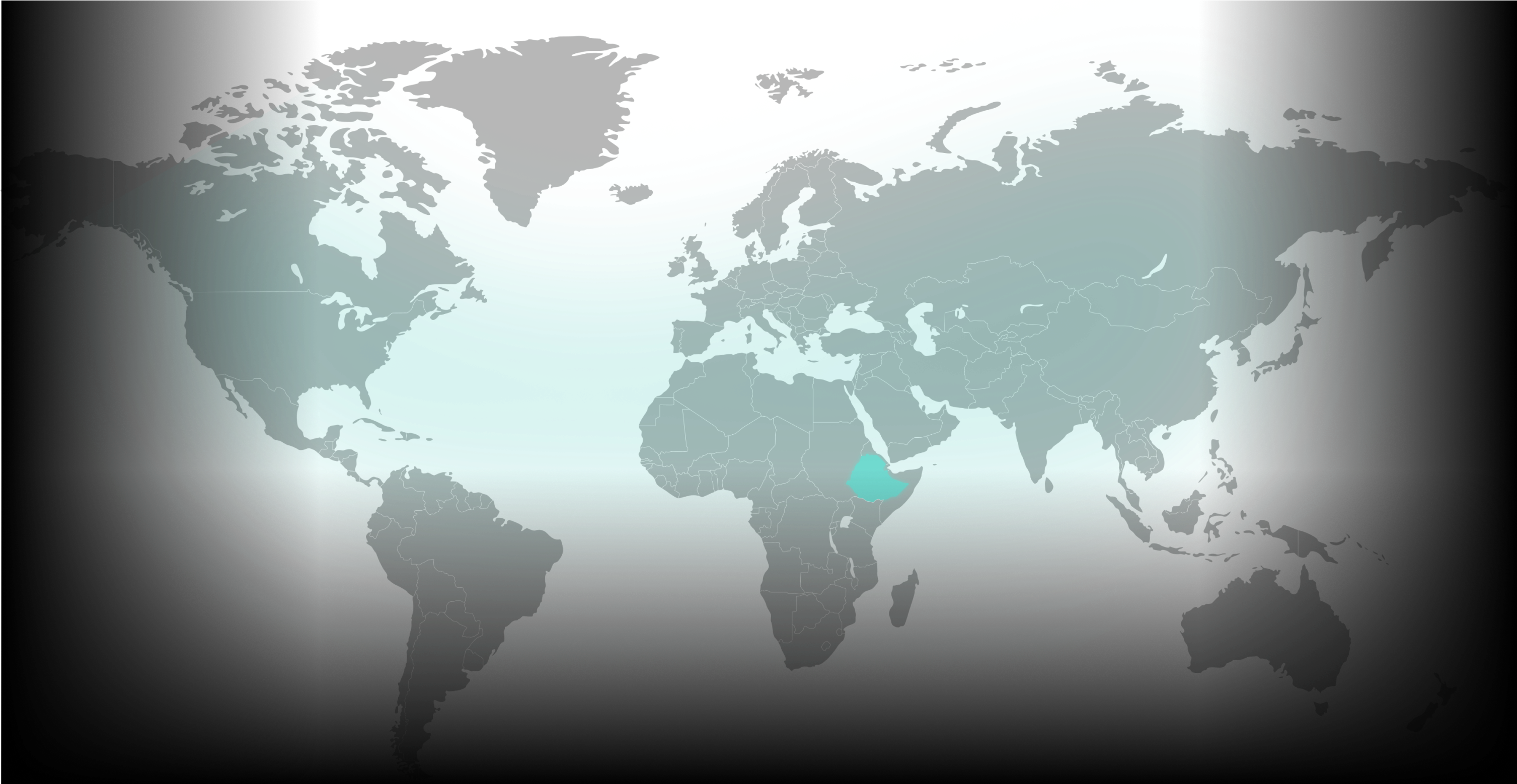 world map with highlighted active regions